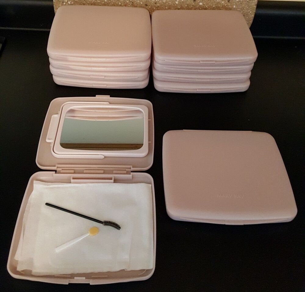 6 Mary Kay Cosmetic Consultant 1970 Cases Pink 2 Sided Magnifying Mirror & Stand